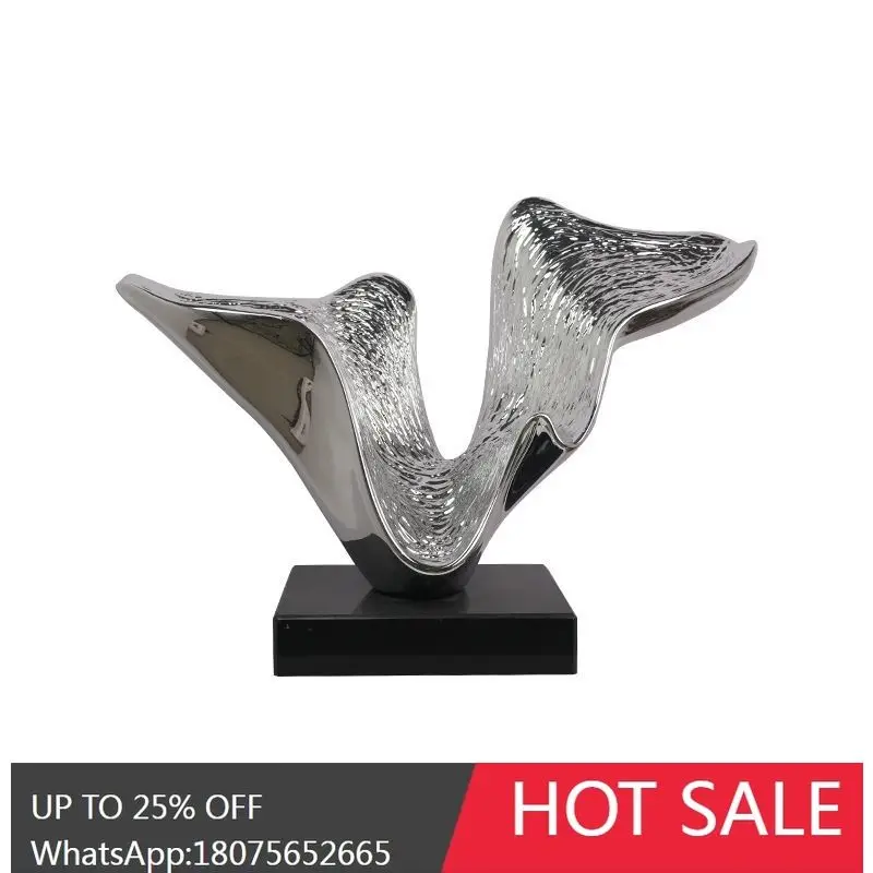 

HLZ Sculpture Ornament Creative Modern Abstract Art Soft Decoration Fiberglass Home Decor Display