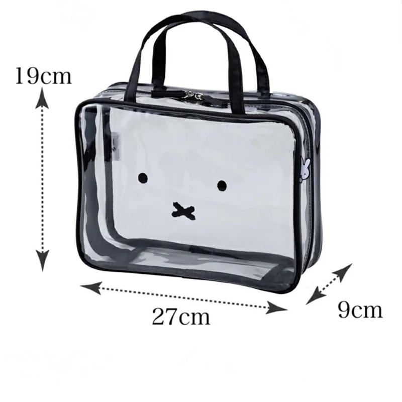 Kawaii Miffy Cute Large Capacity Four Piece Makeup Bag Travel Storage Handbag Toiletries Classification Bag Toy Gift