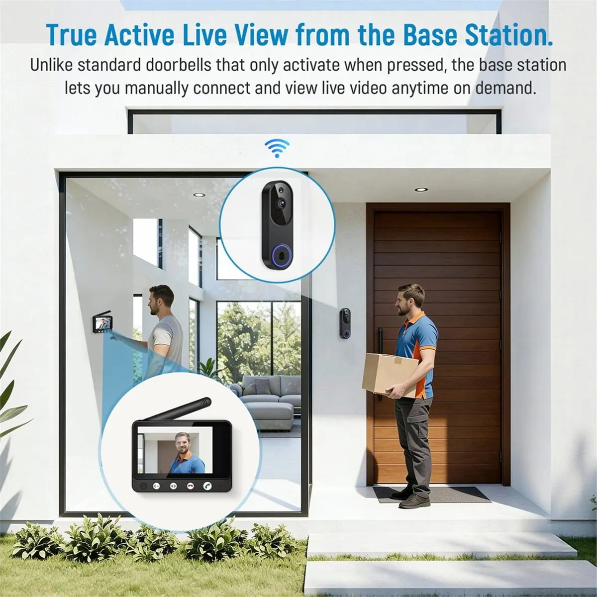 “QUALITY EXCELLE“Wireless Doorbell Camera Video Intercom System with 4.5