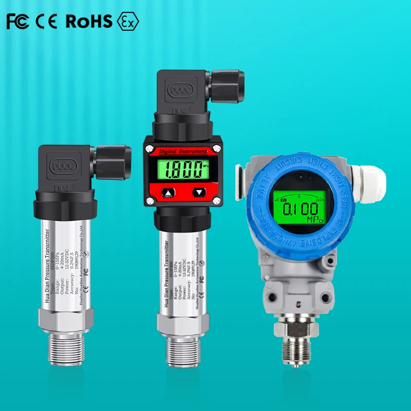 Oem China Price Tuya Rs485 500bar 4-20ma Gas air Water Universal Smart Hart Pressure Transducer Transmitter with Lcd Led Display