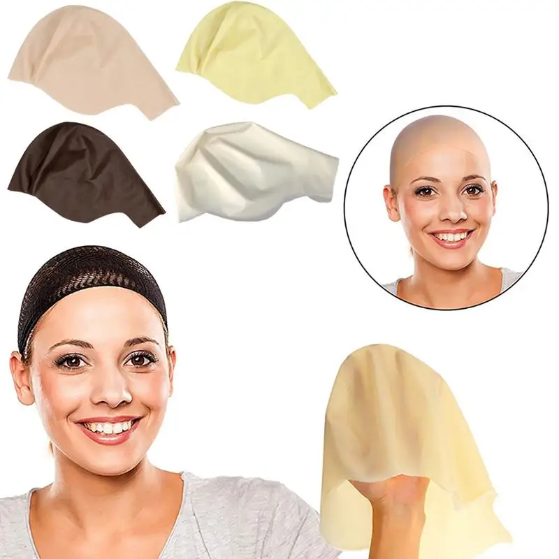 Funny Latex Skin Fake Bald Head Unisex Fancy Film Party Wig Cap Latex Mask Hat For Kids Or Adults Festival Activity Play Prop