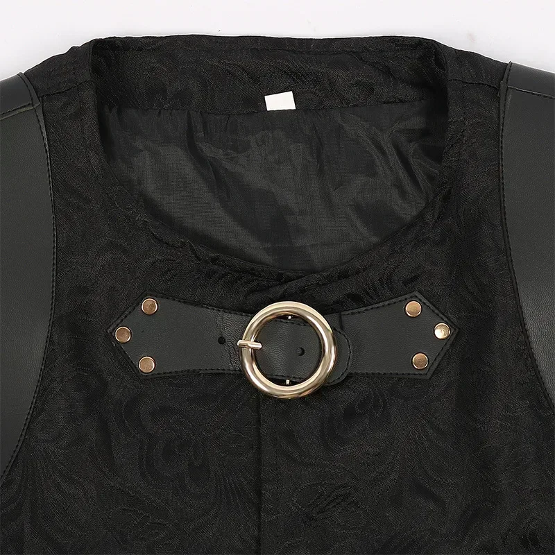 2025 할로윈 중세 재킷 고딕 남성 빅토리아 스타일 정장 조끼 스팀펑크 고딕 조끼 남성 캐주얼 조끼 무대 공연 의상