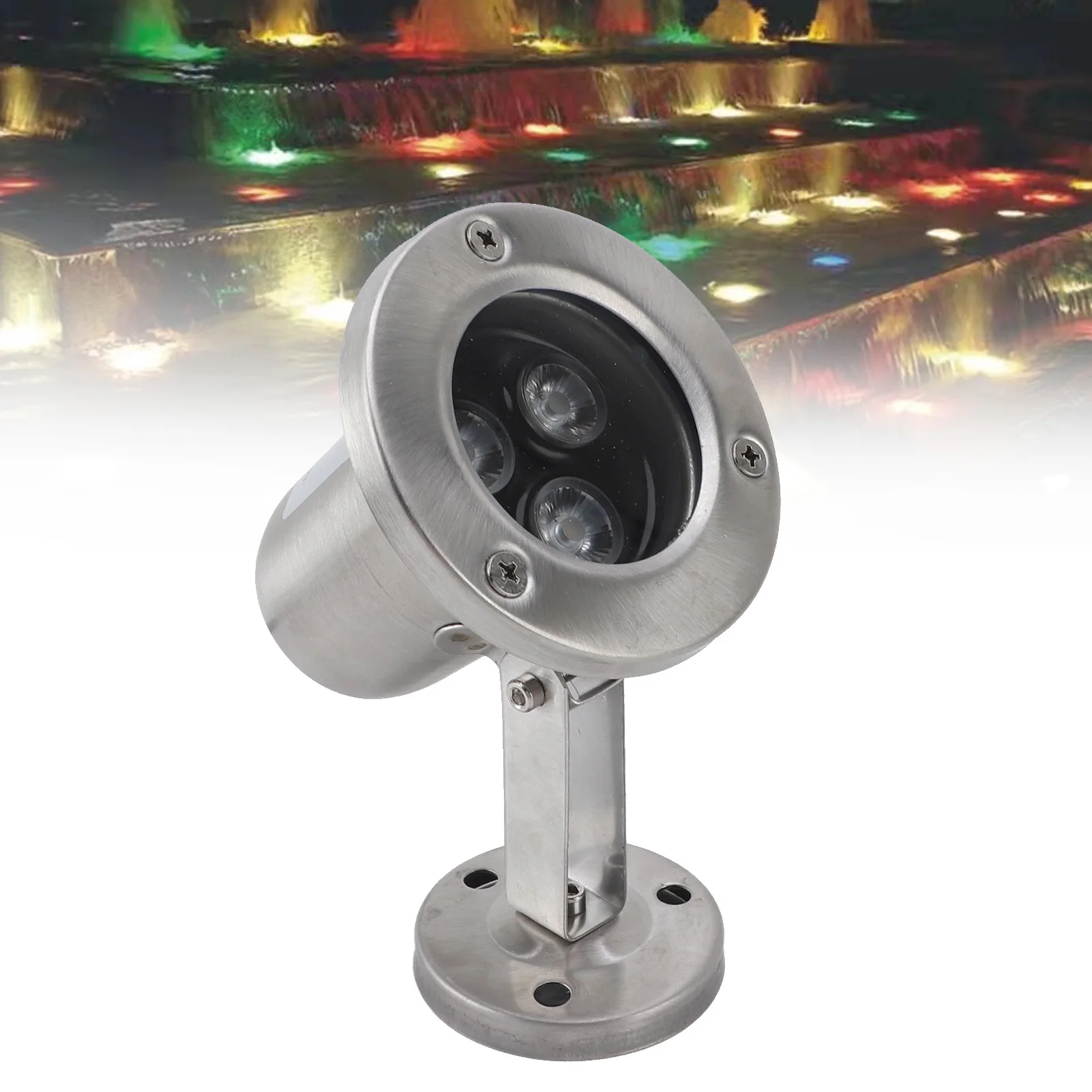 Submersible  IP68 Waterproof  12V LED Fountain Light Energy Saving Stainless Steel 3W for Decoration