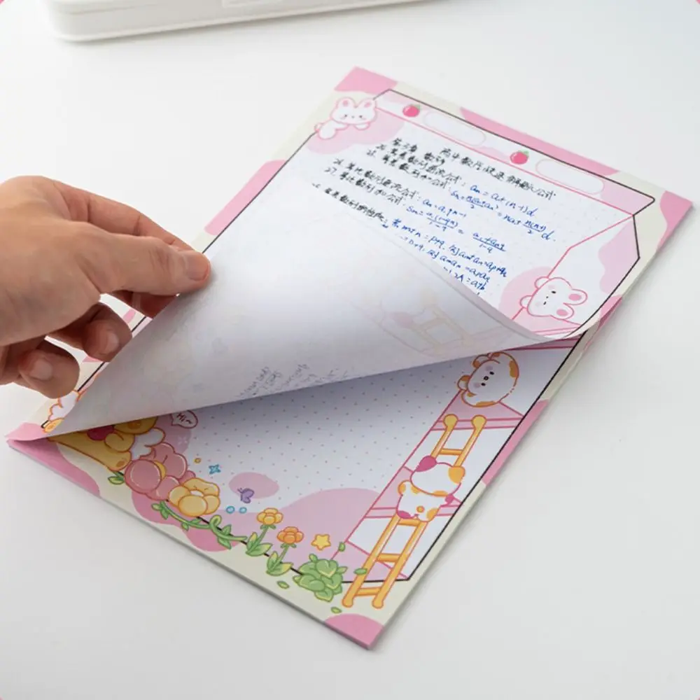 Cute B5 Cartoon Memo Pad Rabbit Thicken Planner Stickers Morandi Stationery Writing Notepad Office Supplies