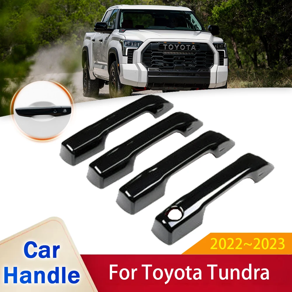 

Fit for Toyota Tundra XK70 2022 2023 Gloss Black Outer Door Handle Cover Stickers Car Styling Protective Decoration Accessories