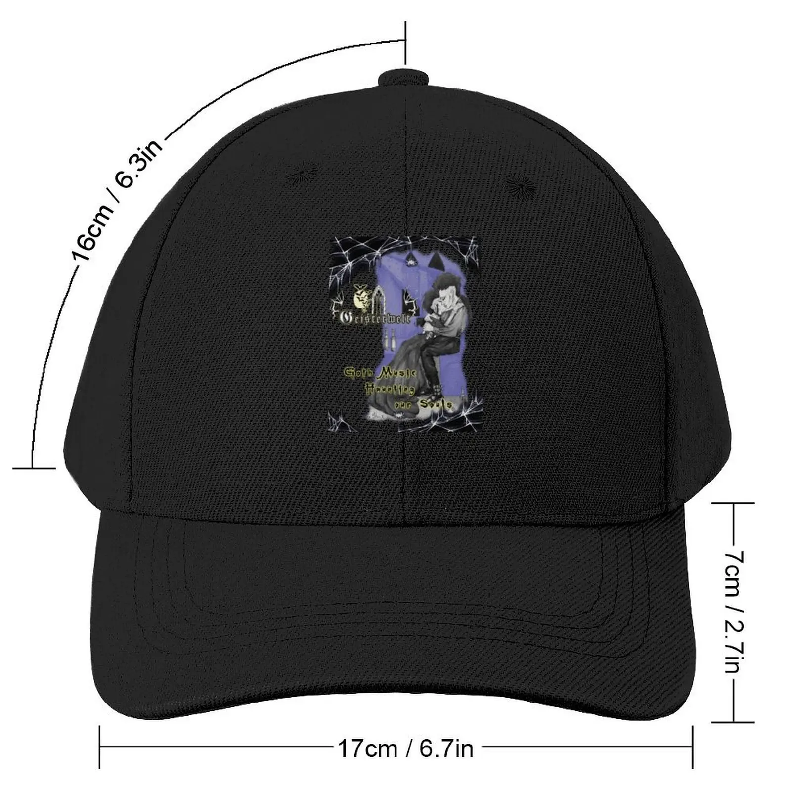 Goth Music Haunting Our Souls Baseball Cap hiking hat Golf Cap Snapback Cap Mens Caps Women's