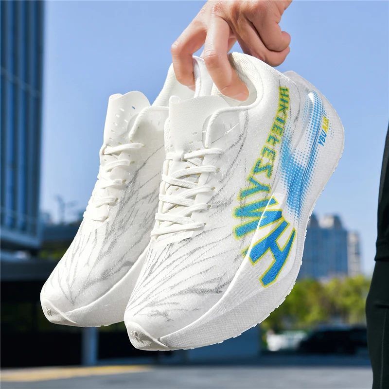 Zapatillas de running con placa de carbono para hombre, zapatillas deportivas transpirables, zapatillas de entrenamiento con amortiguación, zapatillas para maratón y jogging al aire libre, zapatillas de tenis para mujer.