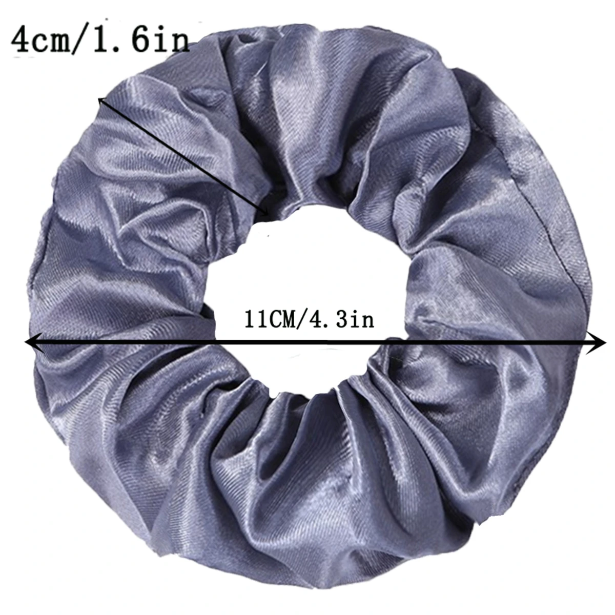 12pcs New Satin Fabric Sausage Loop Hair Rings Set Solid Colour Fabric Loop Hair Rope Scrunchies Headwear Ties image 6