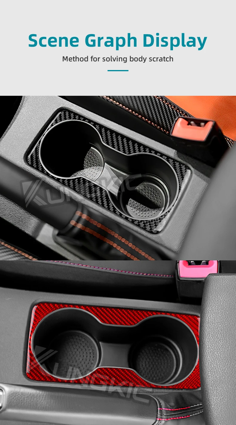 Echter, weicher Carbonfaser-Aufkleber für Seat Leon 2013 2014 2015 LHD RHD Auto-Schalthebel-Getränkehalter-Rahmenverkleidung Innenraumzubehör – Detail 9