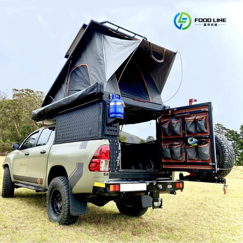 FL Customized Aluminum Overland Tent Standard Popup Luxury Tent Pickup Camper Modern for Truck With Slide Out Lightweight Camper