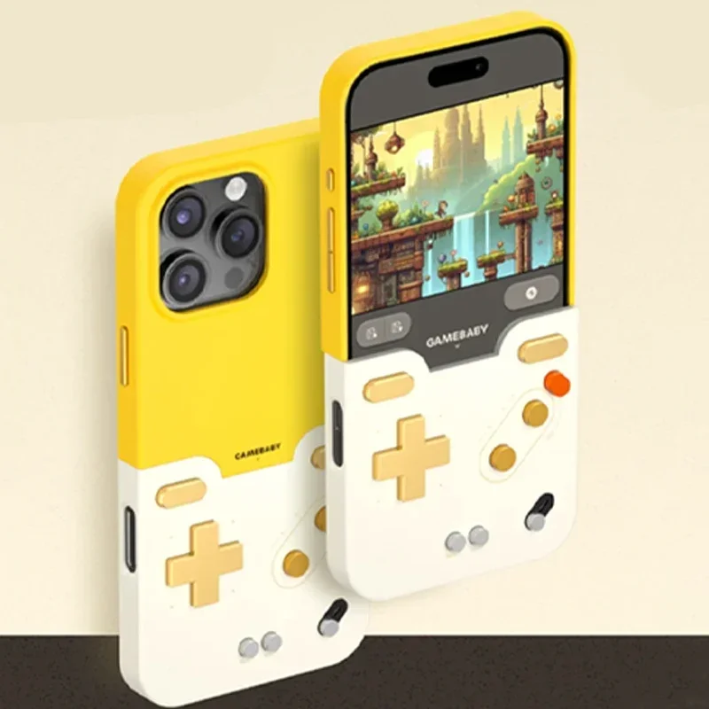 

Bitmolab GAMEBABY Phone Case Custom Gamepads Support GB GBC NES Key Layout Anti-drop Case for IPhone 15 16 Pro Max Iphone Case