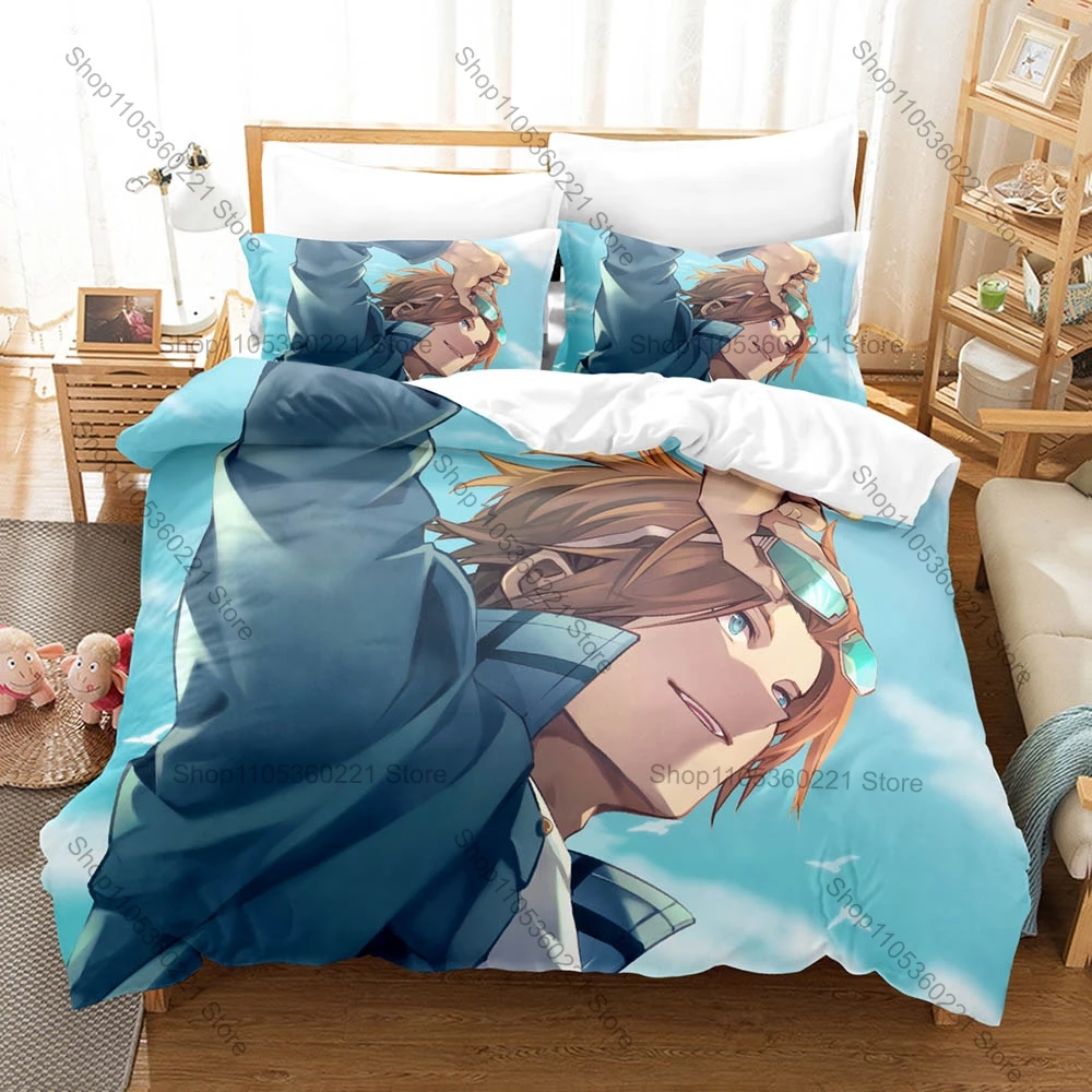Cool Anime World Trigger Printed Bedding Set 3Pcs Character Pattern Comfortable Bed Linen for Single Double Bed