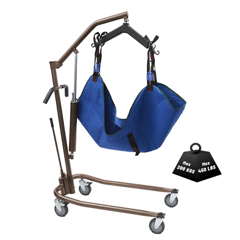 

Factory Price Nursing Home Manual Mobile Hoist Elderly Disabled Transfer Lifter Devices Patient Hydraulic Lift Aid for Old Age