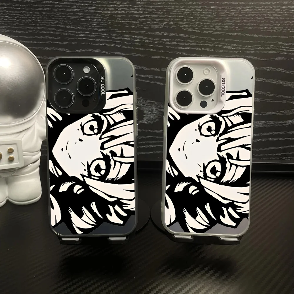 Demon Slayer Tanjirou Yoriichi Zenitsu Phone Case IMD Color Silver Shell For IPhone 16 15 14 13 12 11 Pro Max Plus