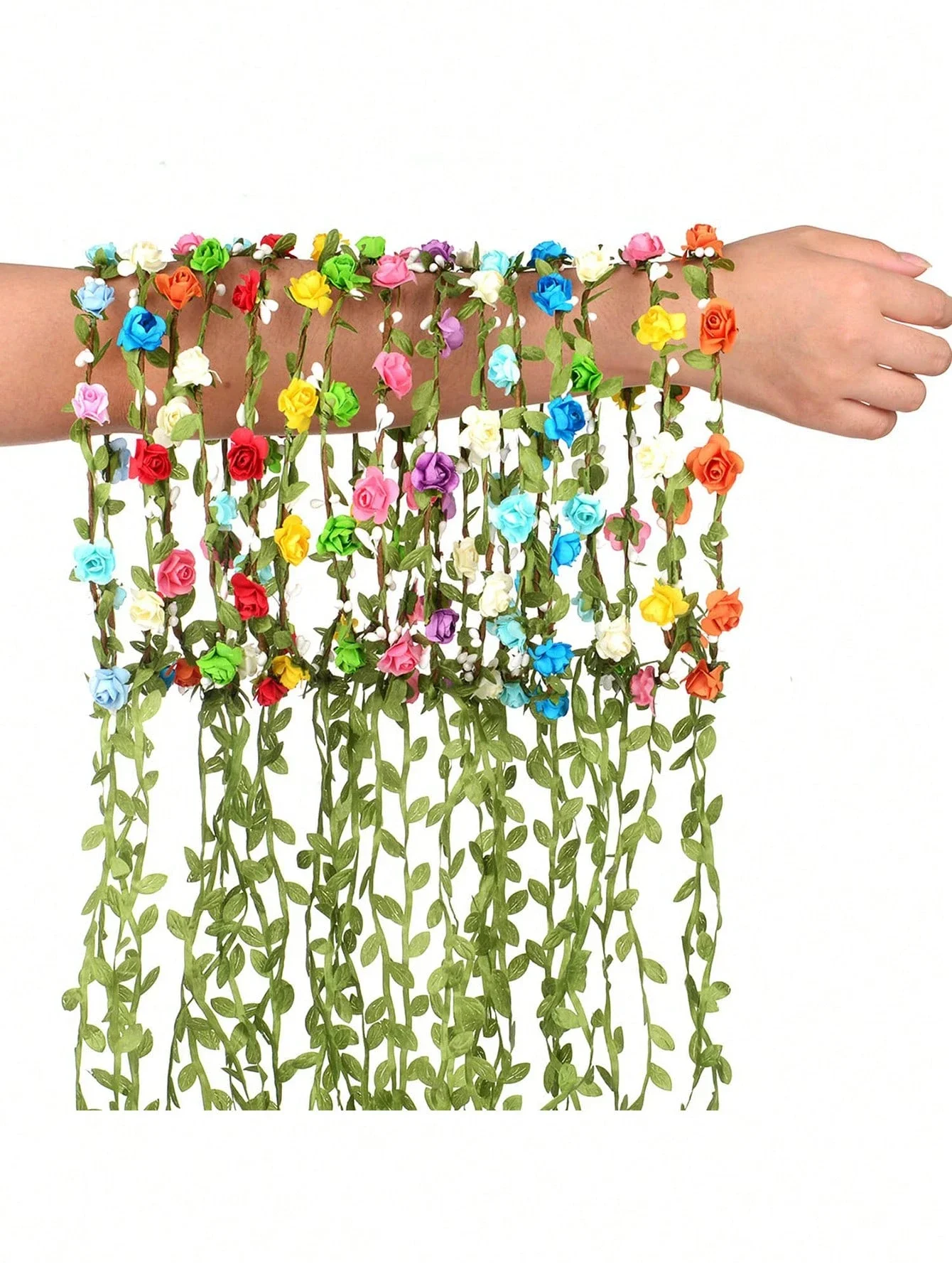 

Multicolor Flower Crown Headbands For Wedding Festival Party Bohemian Floral Wreath Hair Accessories