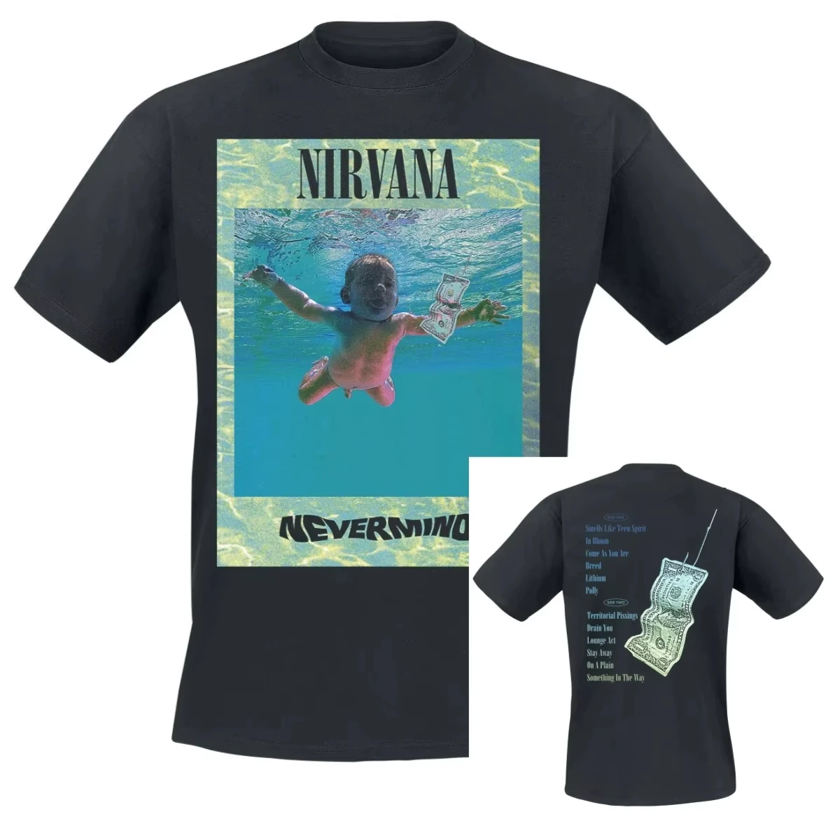 Nirvana T-Shirt Men Women Vintage Metal Rock Band Graphic Tee 100_ Cotton Summer Streetwear  Oversized Unisex Shirt Cotton soft