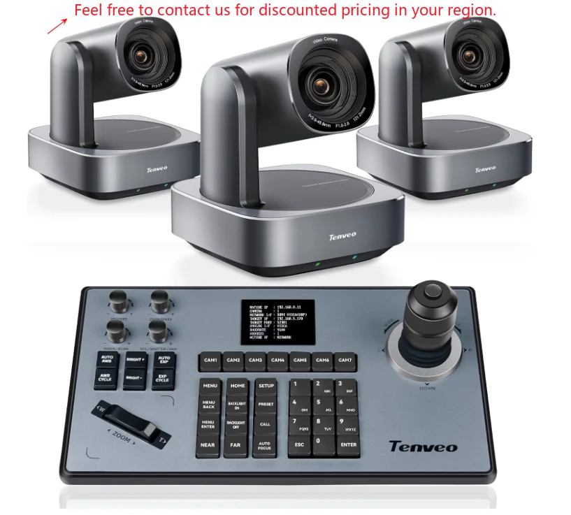 

2024 Hot Conference Group PTZ Optics 12x Camera USB3.0/HDMI And IP Camera Joystick Controller Video Conference System