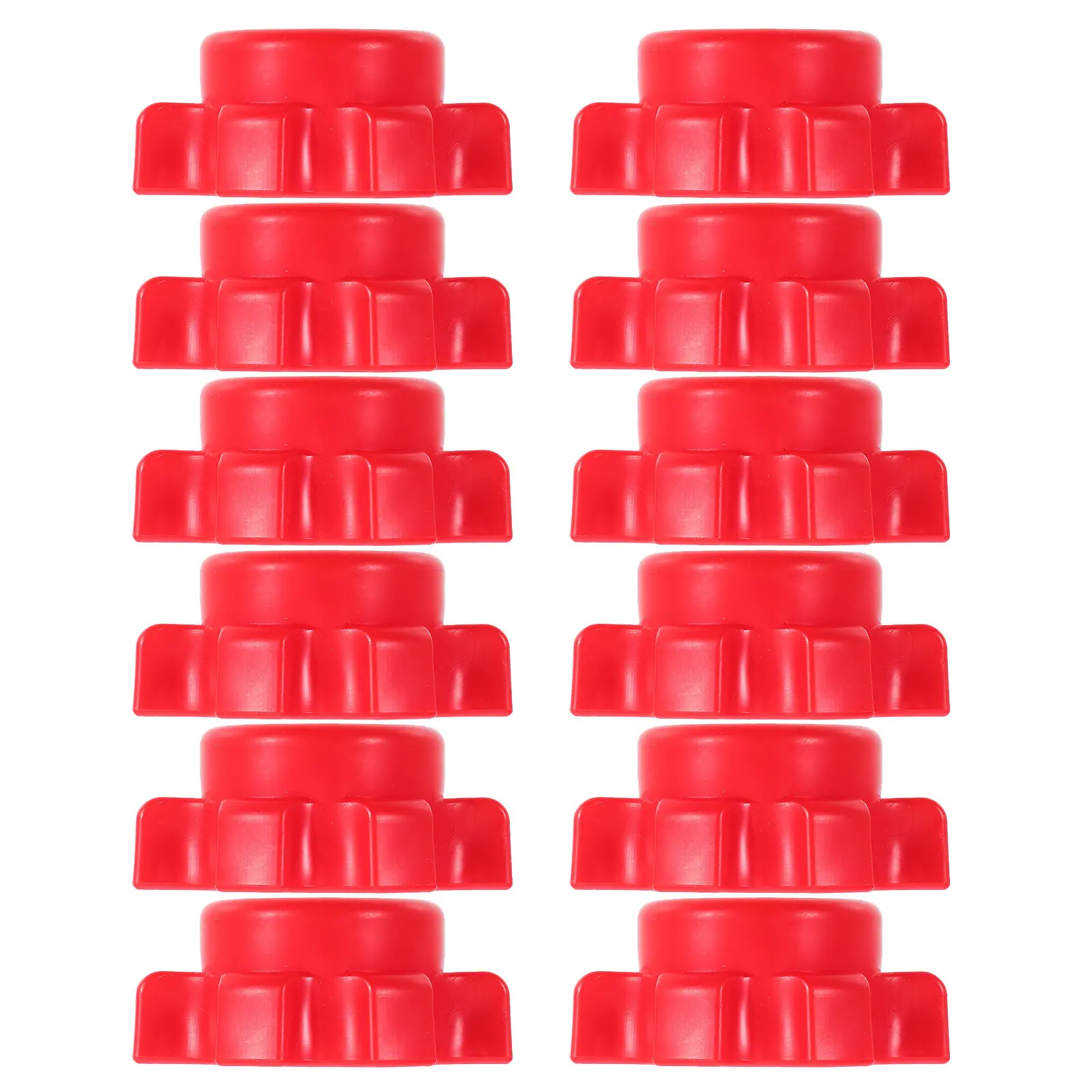 12Pcs Dumbbell Barbell Nuts Red Plastic Spinlock Collars Secure Locking Anti Slip Weight Lifting Attachments Fitness Machine