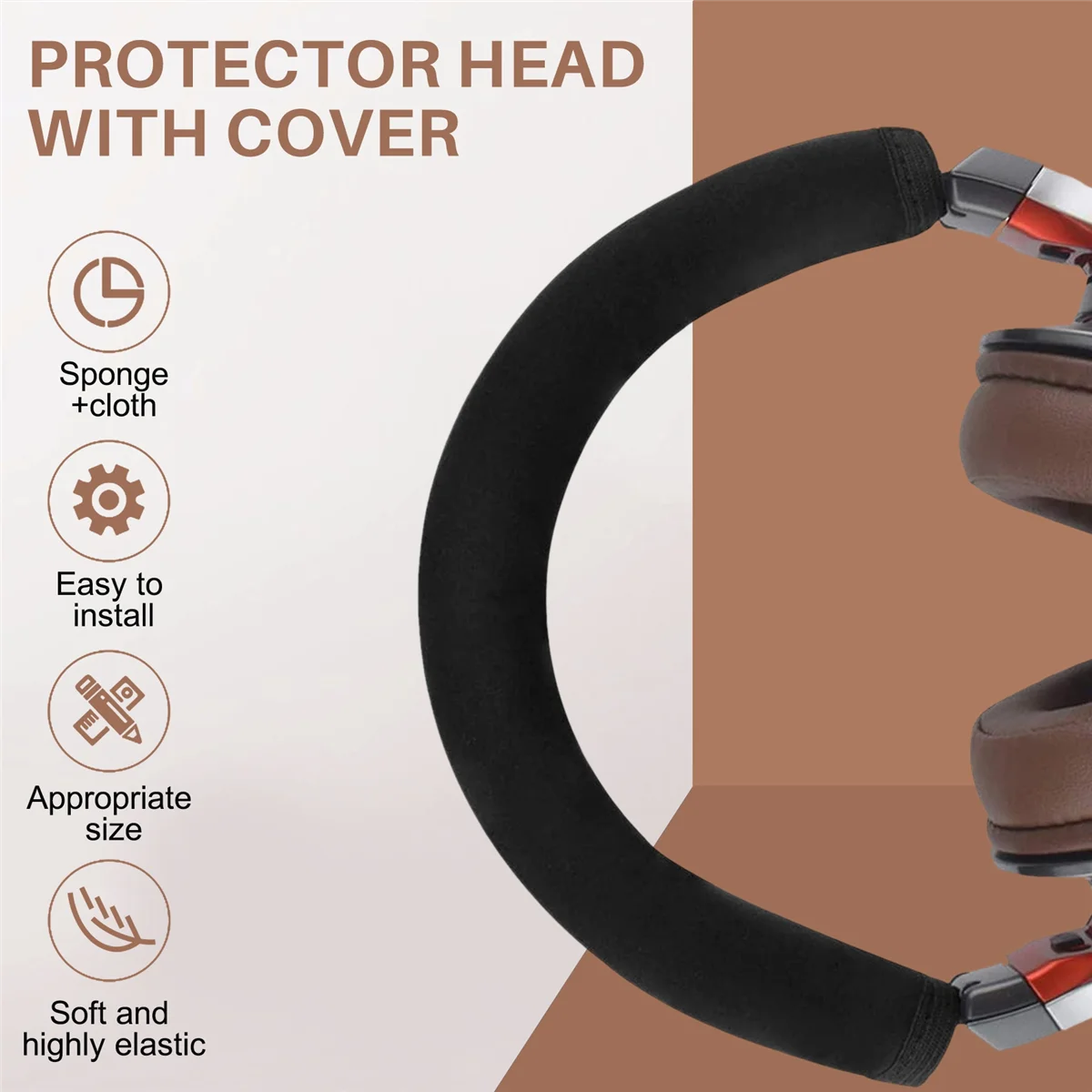 AD41-Protetor de cabeça capa almofada de substituição para áudio técnica ath msr7 m20 m30 m40 m40x m50x sx1 fone de ouvido