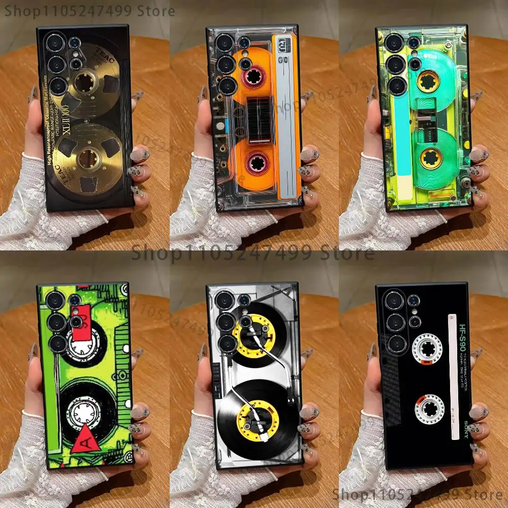 Radio Tape Cassette Retro Phone Case For Samsung S22,S24,S20,S25,S23,S30,S26,Ultra,Plus,Fe,Lite Custom Tpu Cover
