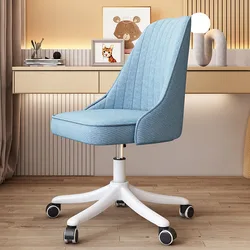 2023 Nieuwe Ergonomische Doek Art Blauw Kantoor Stoelen Metalen Skelet Sedentaire Comfortabele Bureau Leren Computer Stoel Thuis Kruk