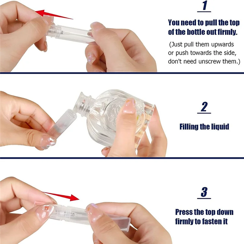 

200 PCS Mini Spray Bottles Perfume Bottles Transparent Plastic Refillable Fine Mist Perfume Atomizer