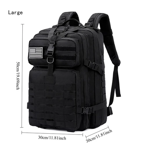 Imagen 2 del producto Mochila Táctica Elite de 50L/30L | Mochila de Trabajo y Militar 3 Veces Más Resistente | Resistente y de Alta Resistencia | Bolsa de Emergencia MOLLE para 3 Días