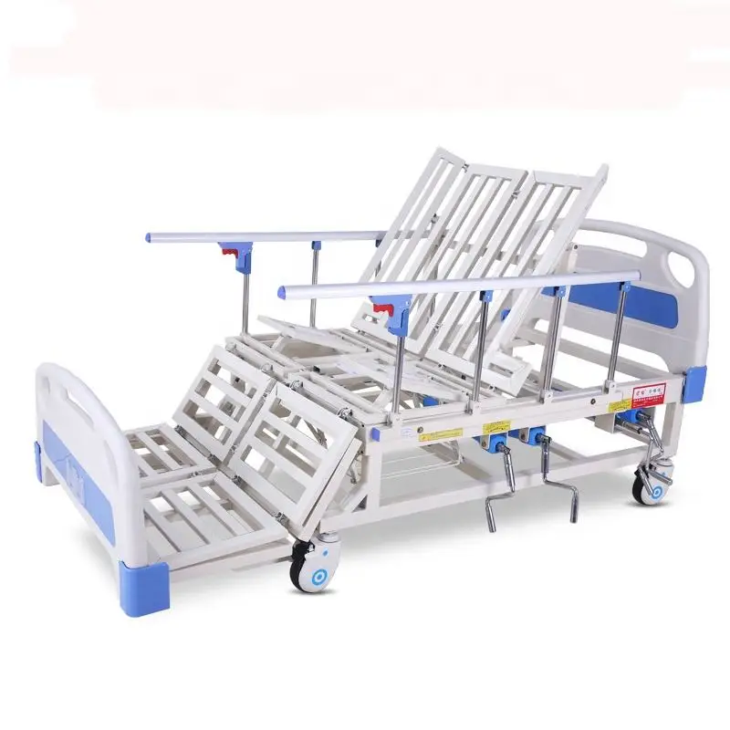 Manufacturers wholesale anti-skid turning medical bed for the elderly, hand-operated multi-functional hospital nursing beds