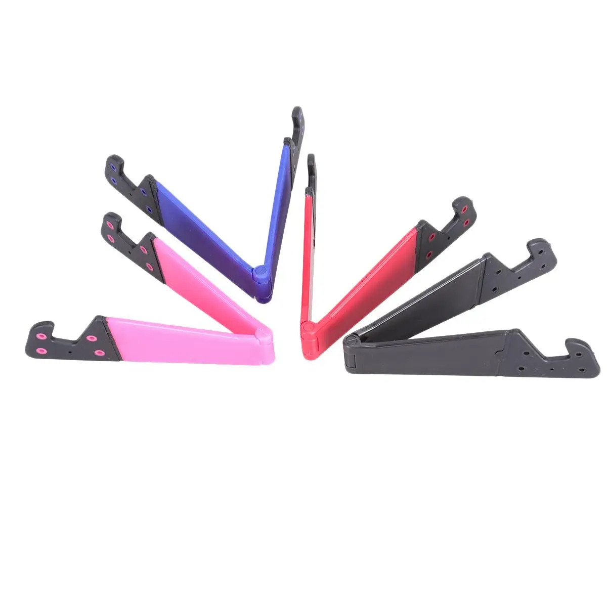 

8PCS Phone Tablet Stand Foldable V Shape Portable Hard Plastic Swivel Hinge Sturdy Cellphone Stand Desktop Travel Pocket Purse
