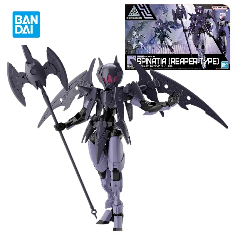 

In Stock Bandai Original GUNDAM 1/144 30MM EXM-E7r SPINATIA REAPER TYPE Mobile Suit GUNDAM Anime Action Figure Toys Gift Collect