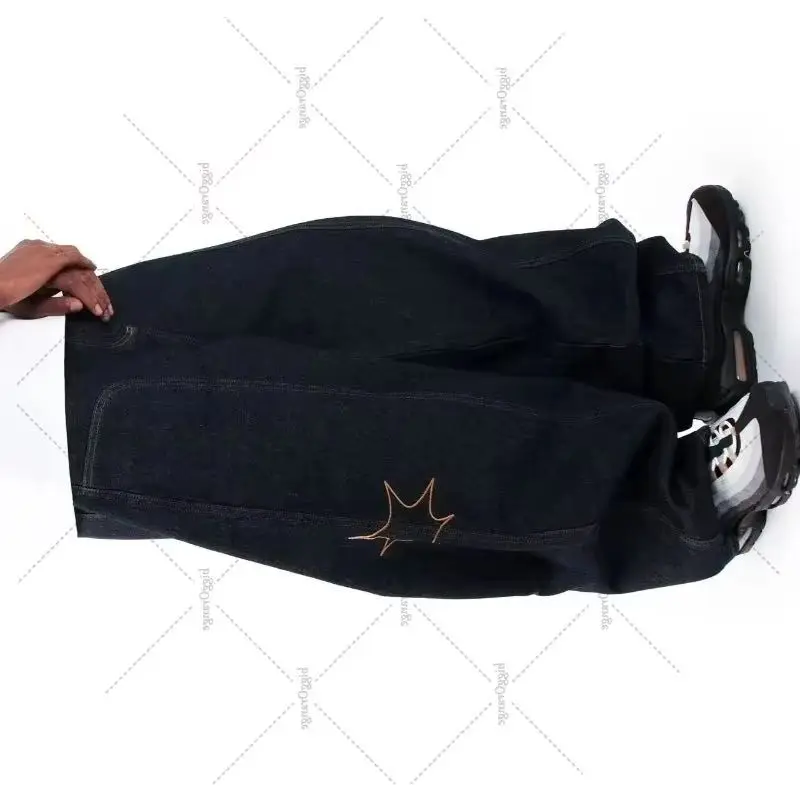 

Уличные модные брендовые модные свободные широкие мужские брюки Y2k, повседневные американские классические джинсы с высокой талией, потертые джинсы большого размера, женские брюки