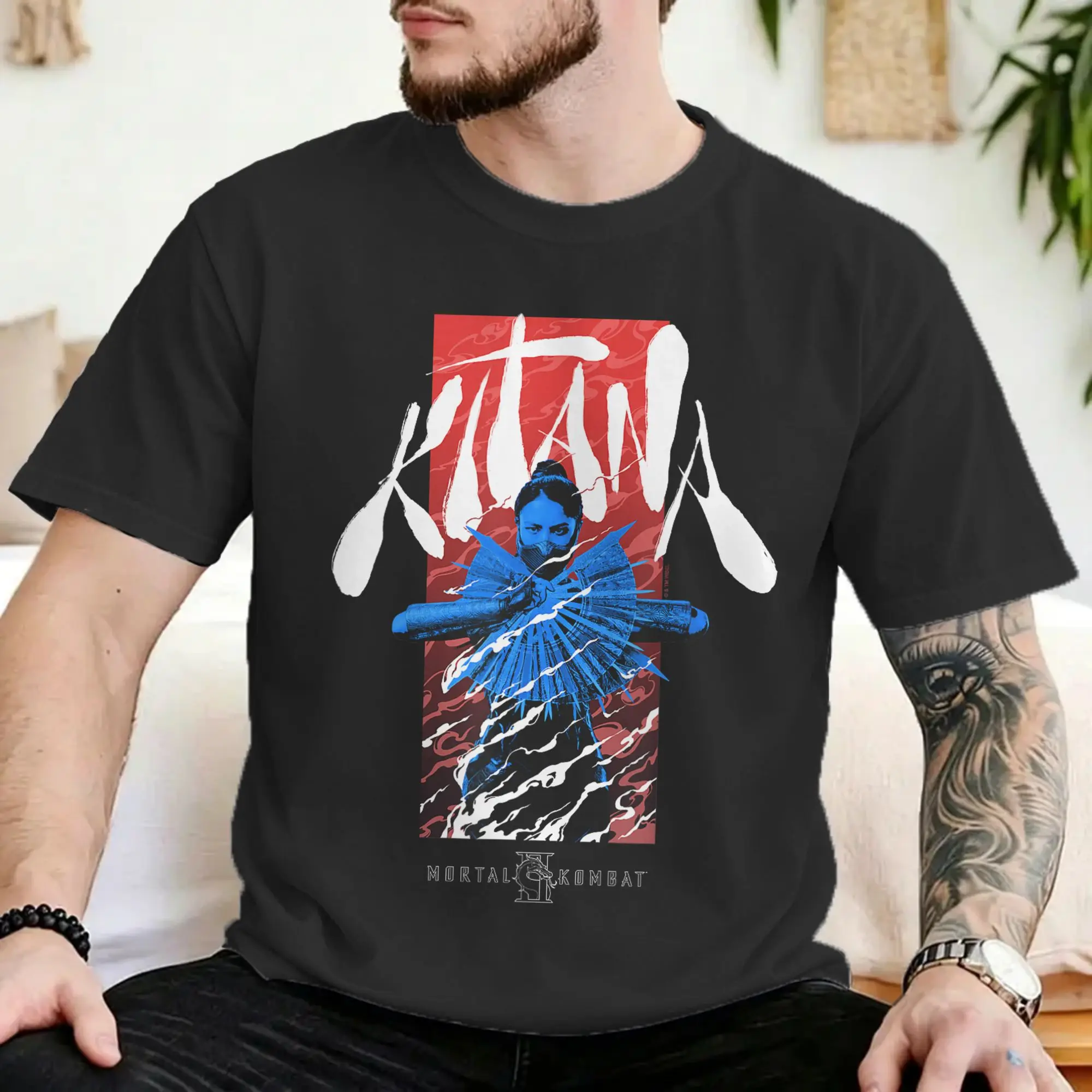 Mortal Kombat Kitana T Shirts for Men Women Cotton Fashion T-Shirt Round Neck  Tees Short Sleeve Clothes Summer