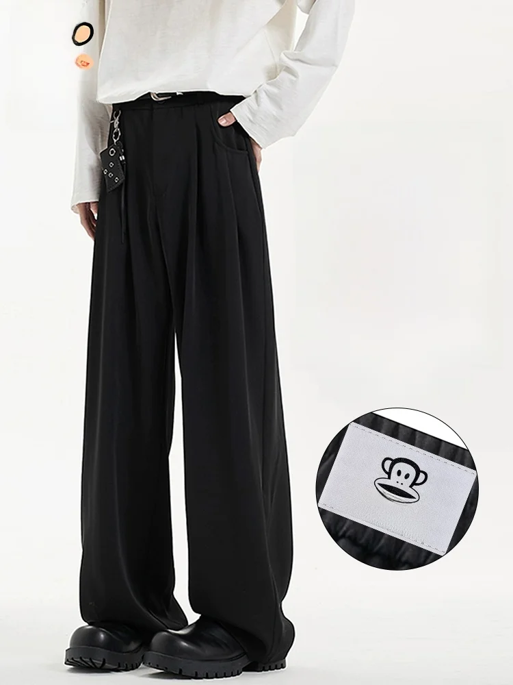 

Мужские повседневные брюки Paul Frank, весна 2026, в стиле High Street, свободные, широкие, прямые, модные, с принтом обезьяны