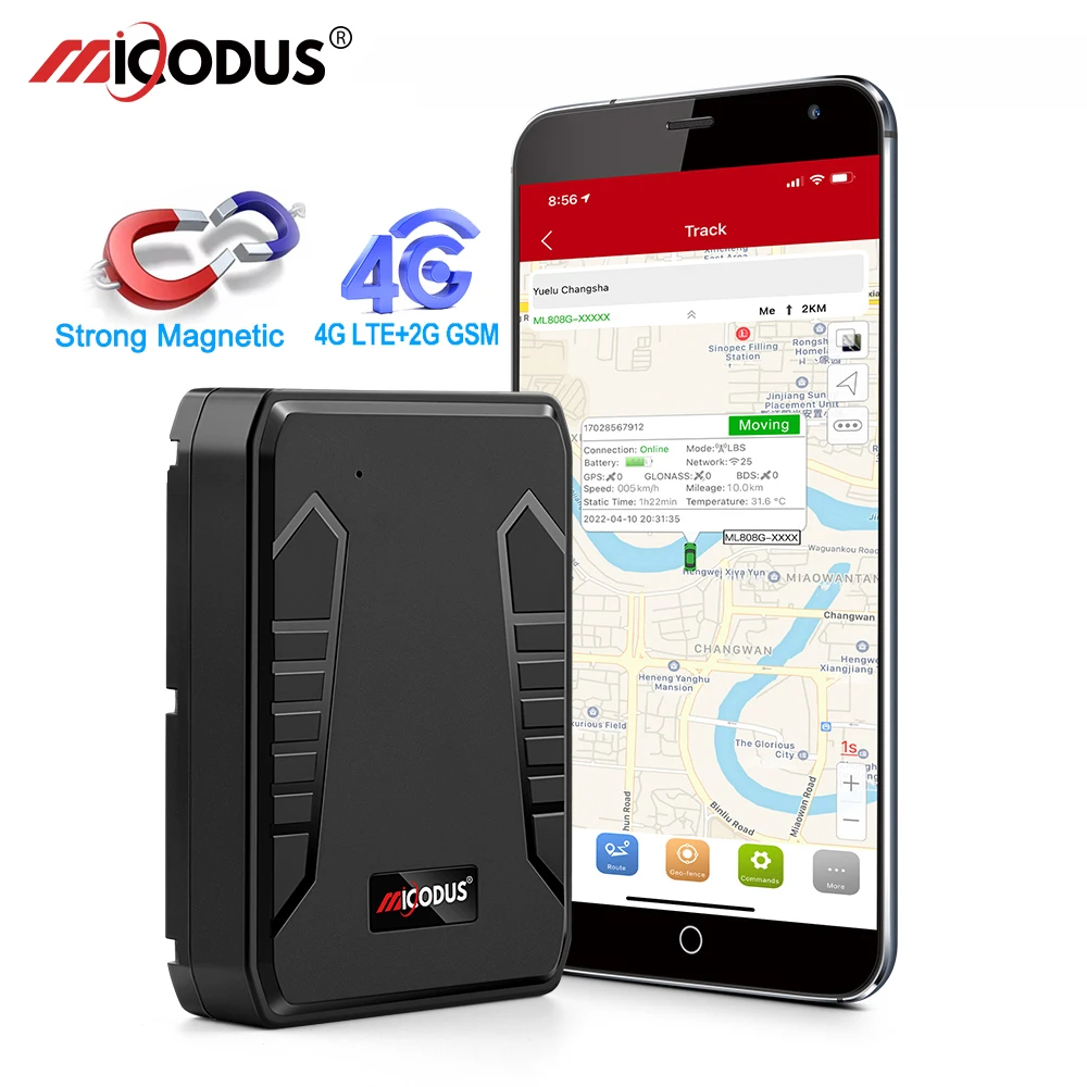 10000mah Magnetic Car GPS Tracking Device MiCODUS ML808G Anti-theft Real Time Wireless Asset Vehicle 4G GPS Tracker Free APP