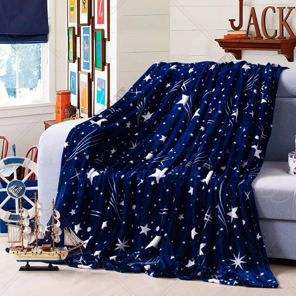 

Starry Sky Flannel Throw Blanket Super Soft Lightweight Suit Teens，Adults Plush Cozy Breathable Warm Throw for Couch Sofa Bed