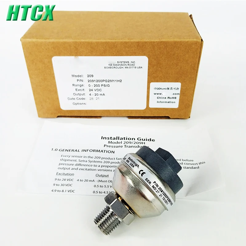 New 209 Water Pipe Liquid Gas Pressure Transmitter Pressure Sensor 2091200PG2M11H2   2091500PG2M11H2  2091250PG2M1102