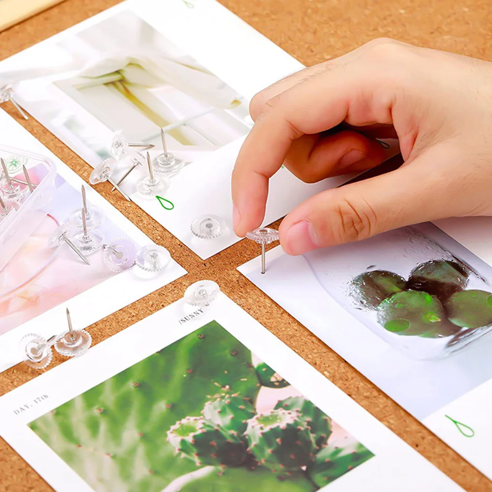 

200Pcs Map Pushpins Toothed Thumbtacks Multi-Function Office School Home Notice Supply Cork Tacks Practical Fixer