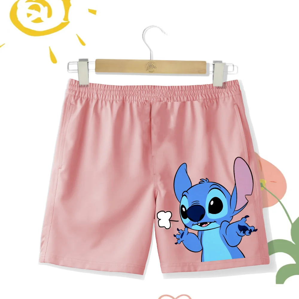 Summer kids pants Beach pants Beach vacation slacks Swim shorts Boy shorts Disney series cartoon cute naughty Stitch