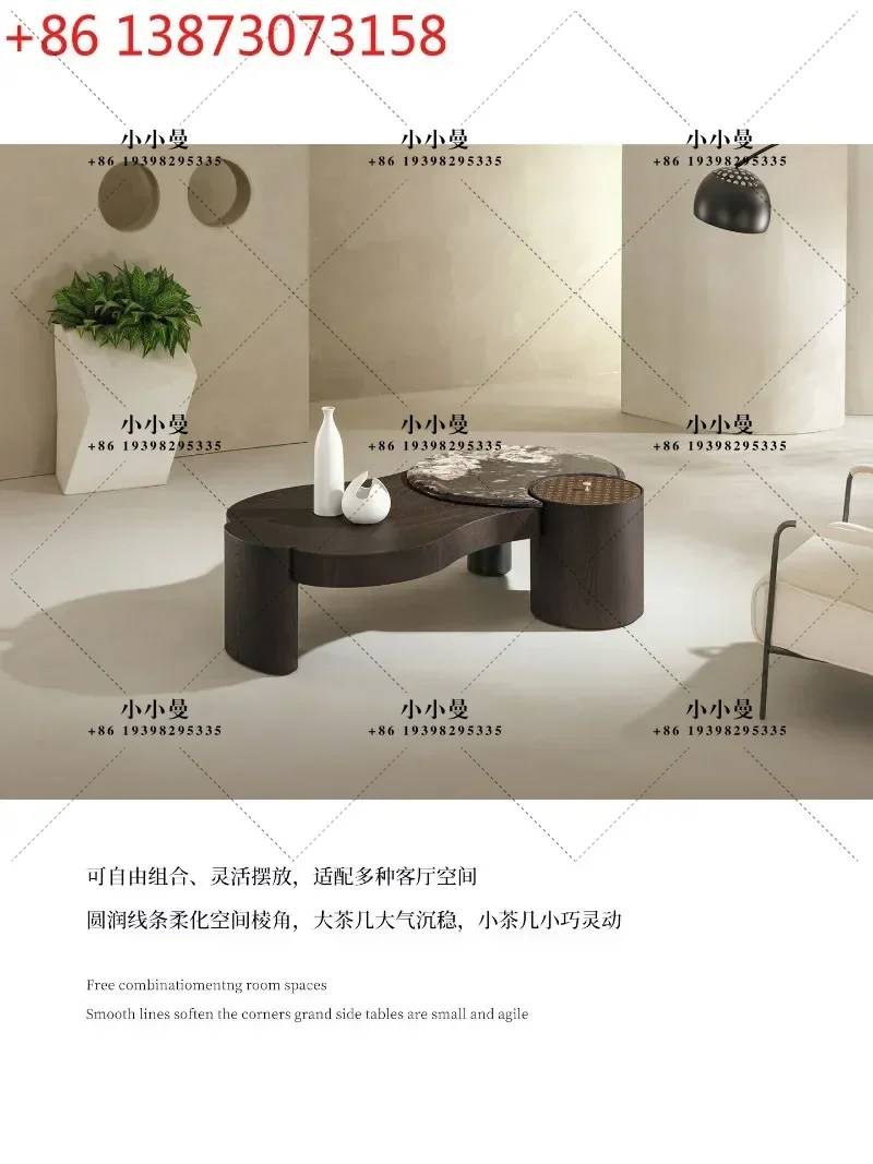 Italian minimalist luxury stone special-shaped living room irregular art creative designer tea table
