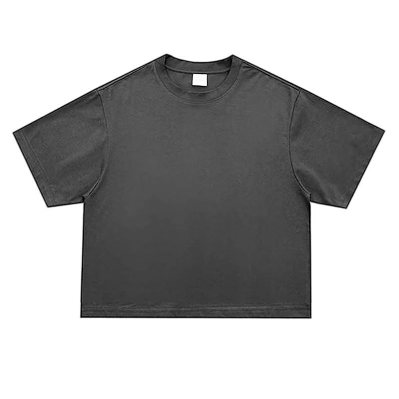 Basic Boxy Fit O-Neck Halbarm-Lauf-T-Shirts für Herren, 240 g/m², 100 % Baumwolle, Oversized Heavyweight T-Shirts, lockere Sportbekleidung