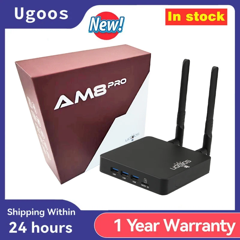 

Original Ugoos AM8 Pro Smart TV Box Android 11 Amlogic S928X-J 8GB 64GB WiFi6 BT5.3 1000M AV1 Dolby Support Android Set Top Box