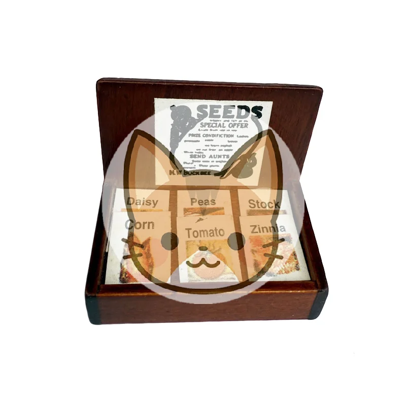 

Деревянная коробка для продажи семян в масштабе 1/12, демонстрационный бокс, декор для фермы в кукольном домике, игрушки, аксессуары для кукольного домика, игрушка для ролевых игр