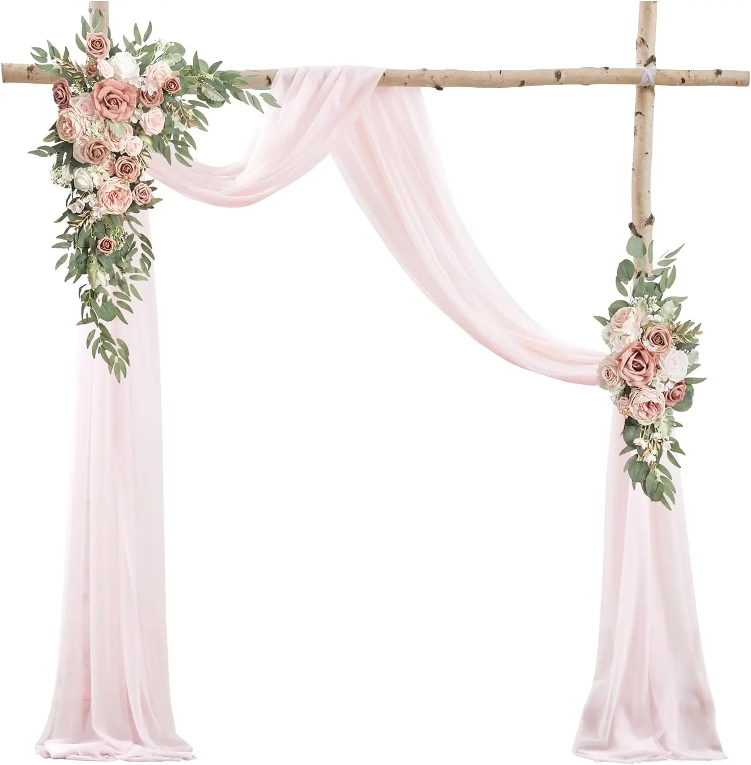 Wedding Decoration Arch Drape Chiffon Fabric Draping Curtain Drapery 1.35MX5M Organza For Wedding Party Ceremony Backdrop Decor