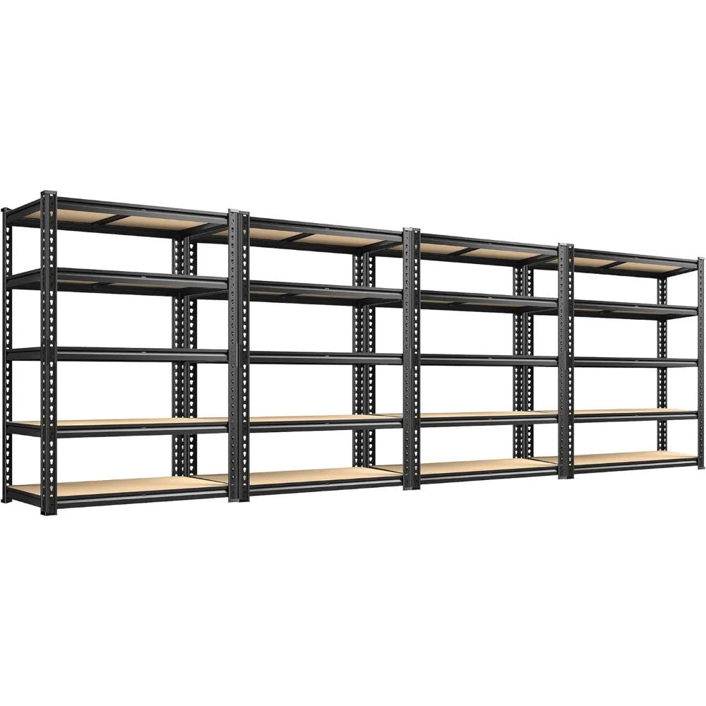 

2020LBS Storage Shelves 5 Tier Garage Shelving Heavy Duty Adjustable Garage Shelves, Utility Rack Shelf, Shelving Units for Sto