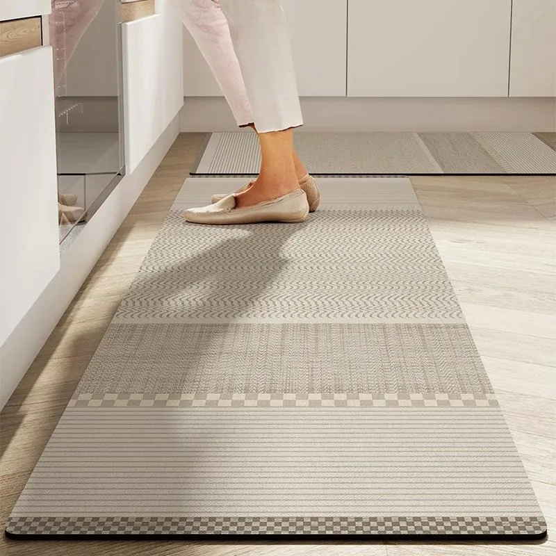 Minimalist Diatomaceous Earth Floor Mat Water Absorbent Non Slip Stain Resistant Easy Clean Home Door Mat for Kitchen Bathroom