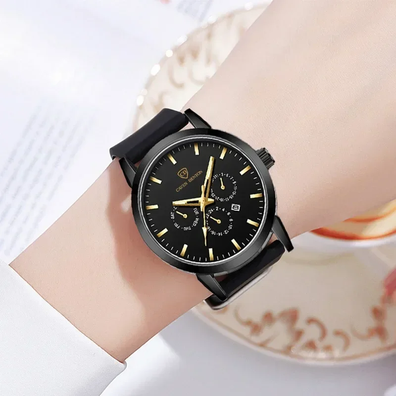 

Korean Version of The Large Dial High-end Fashion Trendy Simple for Women Luxury Watch Quartz Movement Stainless Steel Buckle