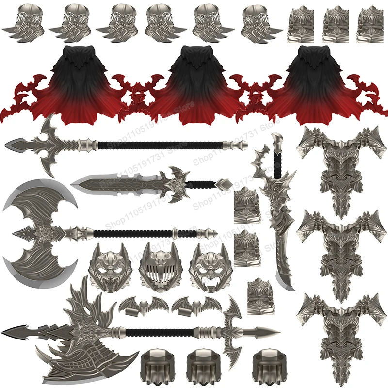 Nouveau LE18 Berserker armure axe fléchette modèle blocs accessoires assembler figurines d'action compatibles Puzzle jouets blocs de construction cadeaux