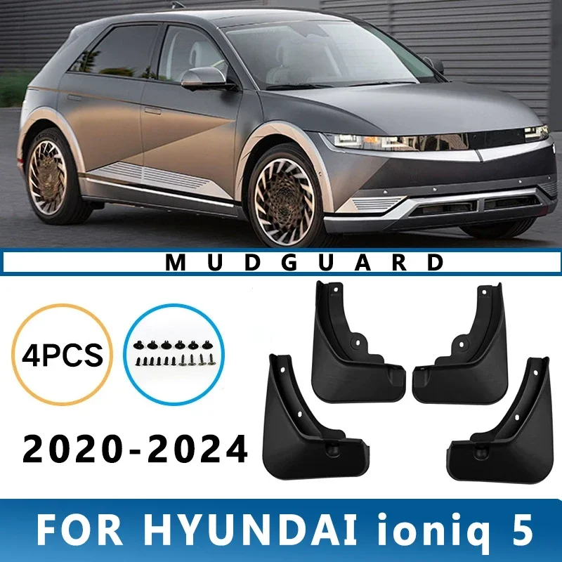 

Mud Flaps Fit for HYUNDAI Ioniq 5 2020-2024 2021 2022 2023 Mudguards Tire Fenders Splash Proof Accessories Wheel Guards 4ps