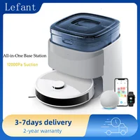 LEFANT M3L Robot Vacuum Cleaner, 12000 Pa Suction 220 min Battery, All-in-one Base Station,DToF Navigation, Double Rotary Cloth