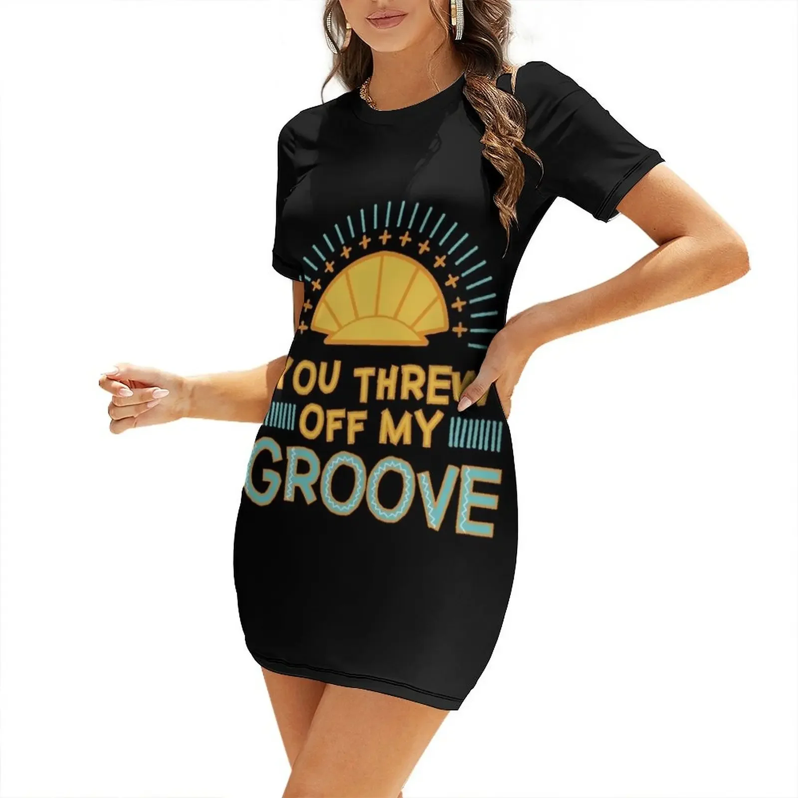 

You Threw off my Groove Classic Short-Sleeved Dress women evening dress Aesthetic clothing